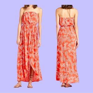 Lucky Brand Strapless Floral Maxi Dress